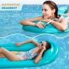 imageJasonwell Inflatable Pool Lounger Float  Pool Float Stable Relaxing Water Hammock Floatie for Swimming Pool Tanning Lounge Floating Pool Party Toy for Adults Kids Blue w MeshPool Float w Mesh