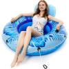 imageJasonwell Inflatable River Tube Float  Heavy Duty River Float Pool Floats Lake Premium Water Tubes for Floating Recreational River Raft Lounge Floaties with 2 Cup Holders for AdultBlue