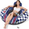 imageJasonwell Inflatable River Tube Float  Heavy Duty River Float Pool Floats Lake Premium Water Tubes for Floating Recreational River Raft Lounge Floaties with 2 Cup Holders for AdultDarkblue