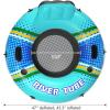 imageJasonwell Inflatable River Tube Float  Heavy Duty River Float Pool Floats Lake Premium Water Tubes for Floating Recreational River Raft Lounge Floaties with 2 Cup Holders for AdultCyan