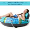 imageJasonwell Inflatable River Tube Float  Heavy Duty River Float Pool Floats Lake Premium Water Tubes for Floating Recreational River Raft Lounge Floaties with 2 Cup Holders for AdultCyan