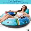 imageJasonwell Inflatable River Tube Float  Heavy Duty River Float Pool Floats Lake Premium Water Tubes for Floating Recreational River Raft Lounge Floaties with 2 Cup Holders for AdultCyan