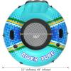 imageJasonwell Inflatable River Tube Float  Heavy Duty River Float Pool Floats Lake Premium Water Tubes for Floating Recreational River Raft Lounge Floaties with 2 Cup Holders for AdultCyan