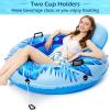 imageJasonwell Inflatable River Tube Float  Heavy Duty River Float Pool Floats Lake Premium Water Tubes for Floating Recreational River Raft Lounge Floaties with 2 Cup Holders for AdultBlue