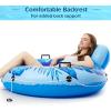 imageJasonwell Inflatable River Tube Float  Heavy Duty River Float Pool Floats Lake Premium Water Tubes for Floating Recreational River Raft Lounge Floaties with 2 Cup Holders for AdultBlue