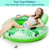 imageJasonwell Inflatable River Tube Float  Heavy Duty River Float Pool Floats Lake Premium Water Tubes for Floating Recreational River Raft Lounge Floaties with 2 Cup Holders for AdultGreen