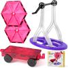 imageJasonwell Magnetic Car Truck Wheels Magnetic Vehicles Set Ferris Wheel Kit Propeller Windmill Playset for Magnetic Tiles Magnet Toys 3D Building Blocks Accessories for Toddlers Boys GirlsMagnetic Car  Ferris Wheel