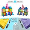 imageJasonwell Magnetic Tiles Building Blocks Set for Boys Girls Preschool Educational Magnet Construction Kit Stacking STEM Toys Christmas Birthday Gifts for Kids Toddlers 3 4 5 6 7 8 9 10  Year Old110PCS Set