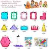 imageJasonwell Magnetic Tiles Building Blocks Set for Boys Girls Preschool Educational Magnet Construction Kit Stacking STEM Toys Christmas Birthday Gifts for Kids Toddlers 3 4 5 6 7 8 9 10  Year Old57PCS Set