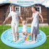imageJasonwell Splash Pad Sprinkler Play Mat for Kids Outdoor Water Toys Inflatable for Baby Toddler Boys Girls Children Age 18 Months Outside Backyard Dog PoolUnicorn 60