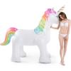 imageJasonwell Unicorn Sprinkler Inflatable Water Sprinklers Outdoor Water Toys Inflatable Ginormous Unicorn Toys Yard Sprinkler for Kids LXXXL