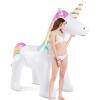 imageJasonwell Unicorn Sprinkler Inflatable Water Sprinklers Outdoor Water Toys Inflatable Ginormous Unicorn Toys Yard Sprinkler for Kids LXXXL