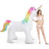 imageJasonwell Unicorn Sprinkler Inflatable Water Sprinklers Outdoor Water Toys Inflatable Ginormous Unicorn Toys Yard Sprinkler for Kids LXXXL
