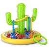 imageJasonwell Inflatable Cactus Drink Holder Float Floating Beverage Salad Fruit Serving Bar Inflatable Ring Toss Game Set Pool Float Party Favors Accessories Water Fun Toys for Kids Adults