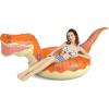 imageJasonwell Inflatable Dinosaur Pool Float Tube for Boys Girls Adults 93 TRex Floatie Summer Beach Swimming Pool Inflatables TRex Ride on Party Pool Raft Lounge Kids Tyrannosaurus Rex Dinosaur ToysOrange