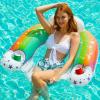 imageJasonwell Inflatable Pool Float Chair  2 Pack Pool Floaties Chair Floats Loungers for Swimming Pools Floating Lounger with Cup Holders Toy Party Floaties for Adults LXLarge
