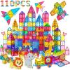imageJasonwell Magnetic Tiles Kids Magnetic Blocks Building Sets 3D Magnet Tile Building Blocks Toy Construction Educational STEM Toys Gifts for Toddlers Boys Girls 3 4 5 6 7 8 9 10  Year Old110PCS Set