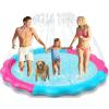 imageKids Dog Splash Pad Sprinkler  Jasonwell Non Slip Dog Sprinkler Pad Splash Pool Puppy Dogs Pool Summer Outdoor Water Toys Backyard Durable Splash Pad for Toddlers Kids Small Medium Large Dogs PetBlueRosered  76