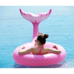 imageJasonwell Giant Inflatable Mermaid Tail Pool Float with Fast Valves Summer Beach Swimming Pool Party Lounge Raft Decorations Toys for Adults Kids GreenPink  XL