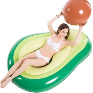 imageJasonwell Inflatable Avocado Pool Float Floatie with Ball Water Fun Large Blow Up Summer Beach Swimming Floaty Party Toys Lounge Raft for Kids Adults XLAvocadoXL