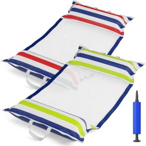 imageJasonwell Inflatable Pool Hammock Float  2 Pack Water Hammock Pool Floaties MultiPurpose Saddle Lounge Chair Drifter 4 in 1 Lake Beach Floating Loungers Swimming Pool Floats Toys for Adults