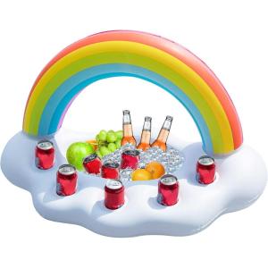 imageJasonwell Inflatable Pool Party Cooler  Rainbow Cloud Drink Holder Luau Hawaiian Tropical Beach Themed Birthday Easter Party Decorations Favors Supplies Decor Blow Up Drink Cooler Outdoor Kids AdultsRainbow Cloud