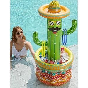 imageJasonwell Inflatable Pool Party Cooler  Rainbow Cloud Drink Holder Luau Hawaiian Tropical Beach Themed Birthday Easter Party Decorations Favors Supplies Decor Blow Up Drink Cooler Outdoor Kids AdultsFiesta Cactus