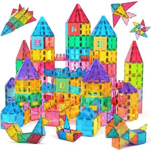 imageJasonwell Magnetic Tiles Kids Magnetic Blocks Building Sets 3D Magnet Tile Building Blocks Toy Construction Educational STEM Toys Gifts for Toddlers Boys Girls 3 4 5 6 7 8 9 10  Year Old60PCS Set