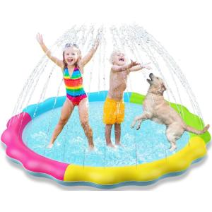 imageJasonwell Splash Pad Sprinkler Play Mat for Kids Outdoor Water Toys Inflatable for Baby Toddler Boys Girls Children Age 18 Months Outside Backyard Dog PoolNonslip 67