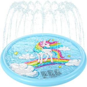 imageJasonwell Splash Pad Sprinkler Play Mat for Kids Outdoor Water Toys Inflatable for Baby Toddler Boys Girls Children Age 18 Months Outside Backyard Dog PoolUnicorn 75