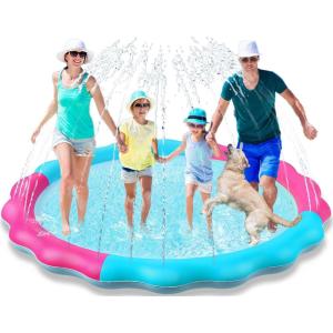 imageKids Dog Splash Pad Sprinkler  Jasonwell Non Slip Dog Sprinkler Pad Splash Pool Puppy Dogs Pool Summer Outdoor Water Toys Backyard Durable Splash Pad for Toddlers Kids Small Medium Large Dogs PetBlueRosered  87