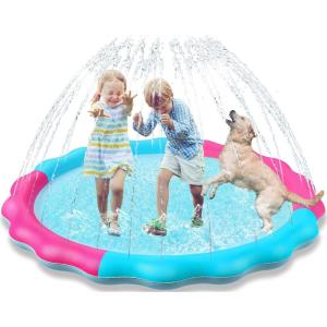 imageKids Dog Splash Pad Sprinkler  Jasonwell Non Slip Dog Sprinkler Pad Splash Pool Puppy Dogs Pool Summer Outdoor Water Toys Backyard Durable Splash Pad for Toddlers Kids Small Medium Large Dogs PetBlueRosered  67
