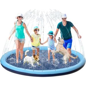 imageKids Dog Splash Pad Sprinkler  Jasonwell Non Slip Dog Sprinkler Pad Splash Pool Puppy Dogs Pool Summer Outdoor Water Toys Backyard Durable Splash Pad for Toddlers Kids Small Medium Large Dogs PetBlue  97