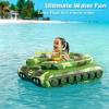imageInflatable Tank Pool Floats Adults  Jasonwell Kids Pool Floaties Swimming Pool Tank with Water Cannon Gun Swim Floaty Rafts Lake Beach Party Pool Toys for Boys Girls Kids AdultsGreen