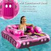 imageInflatable Tank Pool Floats Adults  Jasonwell Kids Pool Floaties Swimming Pool Tank with Water Cannon Gun Swim Floaty Rafts Lake Beach Party Pool Toys for Boys Girls Kids AdultsRose