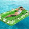 imageInflatable Tanning Pool Lounger Float  Jasonwell 4 in 1 Sun Tan Tub Sunbathing Pool Lounge Raft Floatie Toys Water Filled Bed Mat Pad for Adult Blow Up Kiddie Pool Kids Ball Pit Pool Lgreen