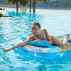 imageInflatable Tanning Pool Lounger Float  Jasonwell 4 in 1 Sun Tan Tub Sunbathing Pool Lounge Raft Floatie Toys Water Filled Bed Mat Pad for Adult Blow Up Kiddie Pool Kids Ball Pit Pool LOcean Aqua