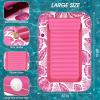 imageInflatable Tanning Pool Lounger Float  Jasonwell 4 in 1 Sun Tan Tub Sunbathing Pool Lounge Raft Floatie Toys Water Filled Bed Mat Pad for Adult Blow Up Kiddie Pool Kids Ball Pit Pool LRose Pink