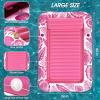 imageInflatable Tanning Pool Lounger Float  Jasonwell 4 in 1 Sun Tan Tub Sunbathing Pool Lounge Raft Floatie Toys Water Filled Bed Mat Pad for Adult Blow Up Kiddie Pool Kids Ball Pit Pool LRose Pink