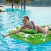 imageInflatable Tanning Pool Lounger Float  Jasonwell 4 in 1 Sun Tan Tub Sunbathing Pool Lounge Raft Floatie Toys Water Filled Bed Mat Pad for Adult Blow Up Kiddie Pool Kids Ball Pit Pool Lgreen