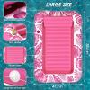 imageInflatable Tanning Pool Lounger Float  Jasonwell 4 in 1 Sun Tan Tub Sunbathing Pool Lounge Raft Floatie Toys Water Filled Bed Mat Pad for Adult Blow Up Kiddie Pool Kids Ball Pit Pool LRose Pink