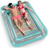 imageInflatable Tanning Pool Lounger Float  Jasonwell 4 in 1 Sun Tan Tub Sunbathing Pool Lounge Raft Floatie Toys Water Filled Bed Mat Pad for Adult Blow Up Kiddie Pool Kids Ball Pit Pool Lgreen w reflective base