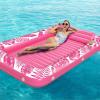 imageInflatable Tanning Pool Lounger Float  Jasonwell 4 in 1 Sun Tan Tub Sunbathing Pool Lounge Raft Floatie Toys Water Filled Bed Mat Pad for Adult Blow Up Kiddie Pool Kids Ball Pit Pool LRose Pink