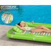 imageInflatable Tanning Pool Lounger Float  Jasonwell 4 in 1 Sun Tan Tub Sunbathing Pool Lounge Raft Floatie Toys Water Filled Bed Mat Pad for Adult Blow Up Kiddie Pool Kids Ball Pit Pool Llime w reflective base
