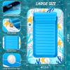 imageInflatable Tanning Pool Lounger Float  Jasonwell 4 in 1 Sun Tan Tub Sunbathing Pool Lounge Raft Floatie Toys Water Filled Bed Mat Pad for Adult Blow Up Kiddie Pool Kids Ball Pit Pool LOcean Aqua