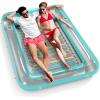 imageInflatable Tanning Pool Lounger Float  Jasonwell 4 in 1 Sun Tan Tub Sunbathing Pool Lounge Raft Floatie Toys Water Filled Bed Mat Pad for Adult Blow Up Kiddie Pool Kids Ball Pit Pool Lgreen w reflective base