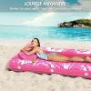 imageInflatable Tanning Pool Lounger Float  Jasonwell 4 in 1 Sun Tan Tub Sunbathing Pool Lounge Raft Floatie Toys Water Filled Bed Mat Pad for Adult Blow Up Kiddie Pool Kids Ball Pit Pool LRose Pink