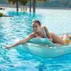 imageInflatable Tanning Pool Lounger Float  Jasonwell 4 in 1 Sun Tan Tub Sunbathing Pool Lounge Raft Floatie Toys Water Filled Bed Mat Pad for Adult Blow Up Kiddie Pool Kids Ball Pit Pool Lgreen w reflective base