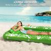 imageInflatable Tanning Pool Lounger Float  Jasonwell 4 in 1 Sun Tan Tub Sunbathing Pool Lounge Raft Floatie Toys Water Filled Bed Mat Pad for Adult Blow Up Kiddie Pool Kids Ball Pit Pool Lgreen
