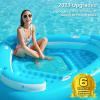 imageJasonwell Floating Island Pool Float  Inflatable Lake Floaties Pool Lounger Raft Water Float with Cupholders Lake River Pool Floating Big Multi Person Party Floatie Toys Relaxation Island Adults KidsXXXL